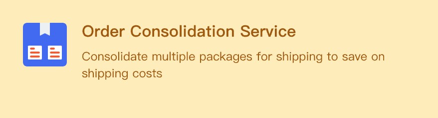 Consolidate multiple packages for shipping to save on shipping costs