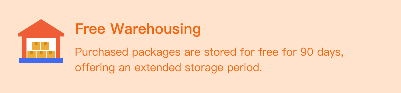 Purchased packages are stored for free for 60 days, offering an extended storage period.