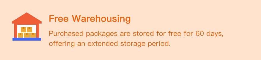 Purchased packages are stored for free for 60 days, offering an extended storage period.